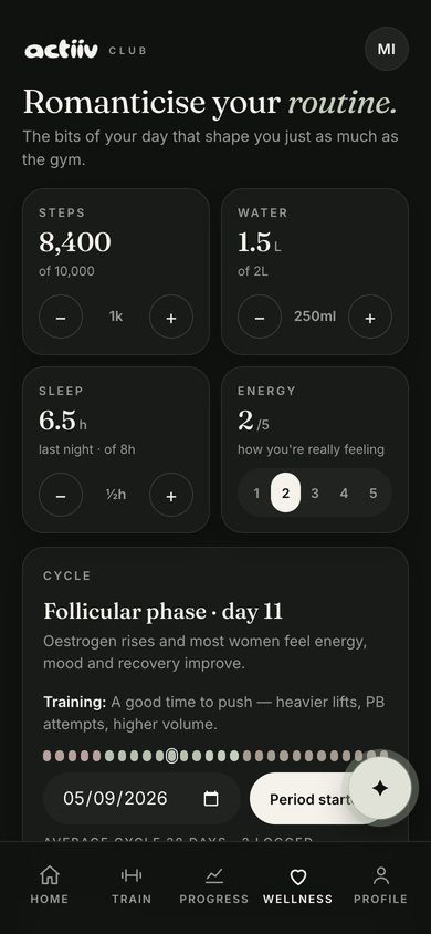 Wellness screen